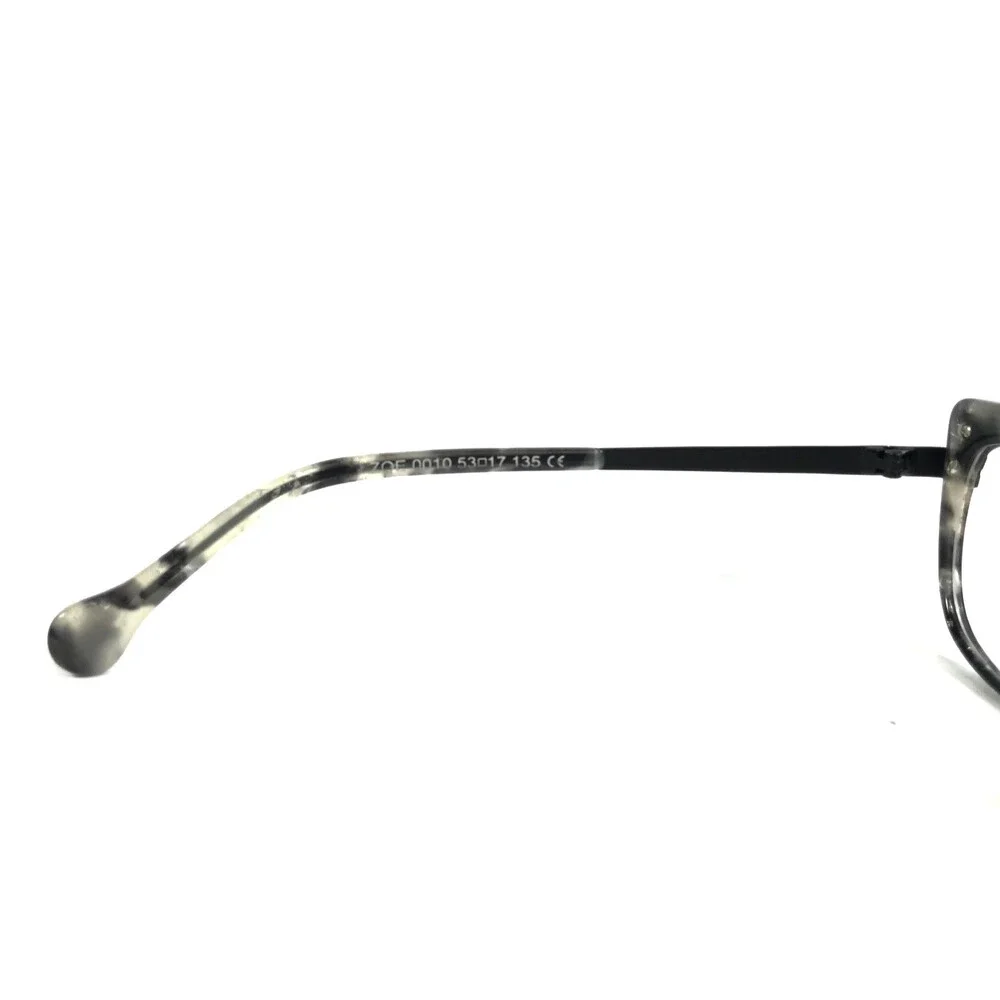 BOZ Eyeglasses Frames ZOE 0010 Black White Striped Gray Horn Cat Eye 53-17-135